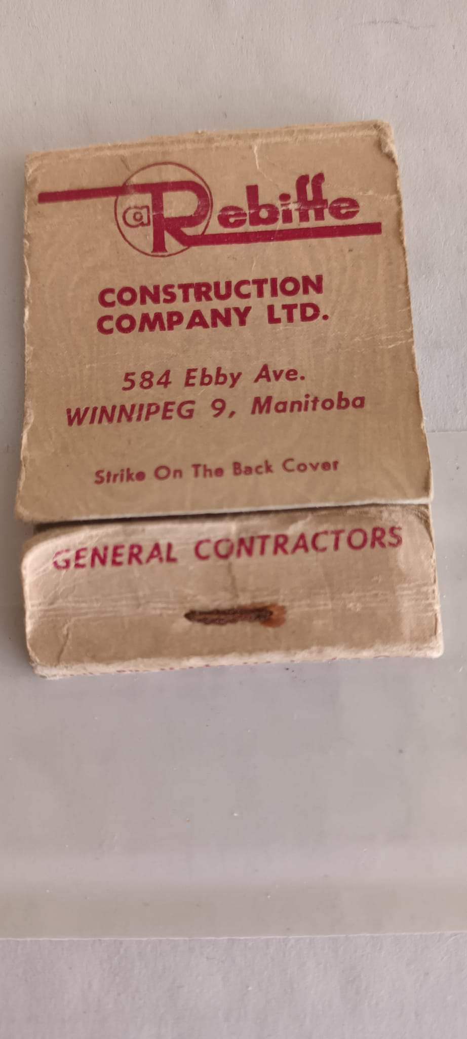 Matchbook - Rebiffe Construction